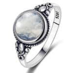 925 Sterling Silver Ring With Moonstone