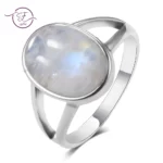 Rainbow Moonstone Rings For Women Anniversary Gifts