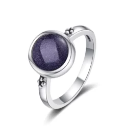Alternative view of Labradorite Ring Sterling Silver Retro Elegant Wedding Gift
