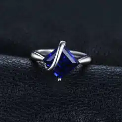Created Blue Sapphire ring 073-02