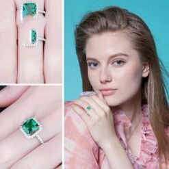 Emerald stone ring 029-3