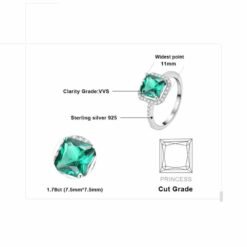 Emerald stone ring 029-5