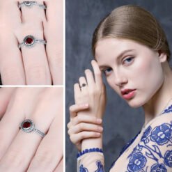 Natural Garnet ring 044-03