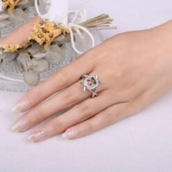 Watermelon tourmaline ring 026-06
