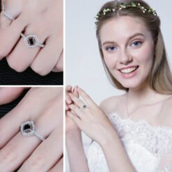 black spinel engagement ring 05403