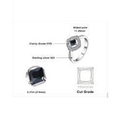 black spinel engagement ring 05405