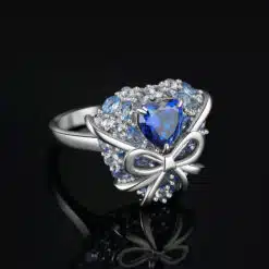 blue cocktail ring 076-03