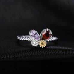 color gemstone ring 031-2