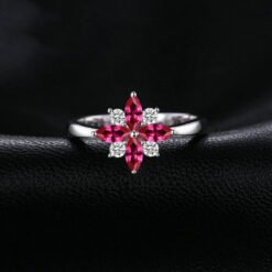 gemstone flower ring 083-02