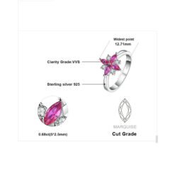 gemstone flower ring 083-05