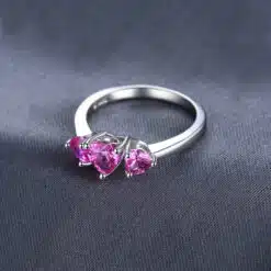 lab created pink sapphire ring 055-02