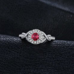 silver rings with gemstones 062-04