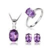 Amethyst jewelry set 120-04