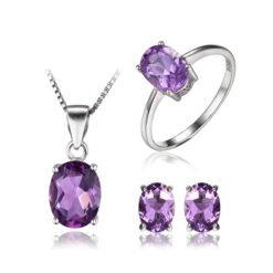 Amethyst jewelry set 120-04