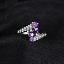 Amethyst silver ring 096-02