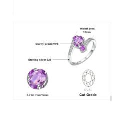 Amethyst silver ring 096-05