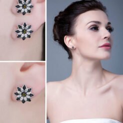 Black Spinel earrings 175-03