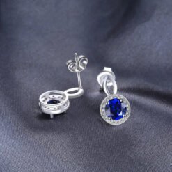 Blue Sapphire Stud Earrings 153-04