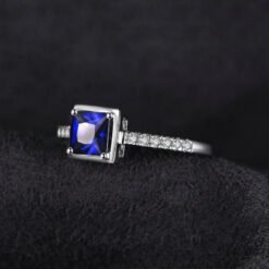 Blue Sapphire silver ring 108-02