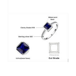 Blue Sapphire silver ring 108-05