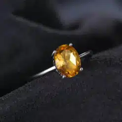 Citrine silver ring 103-02