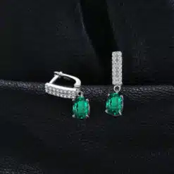 Emerald Hoop Earrings 181-02