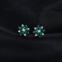 Emerald Stud Earrings 143-04