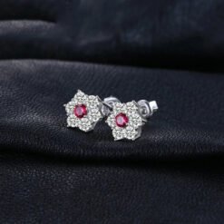 Flower shaped earrings 234-04