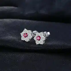 Flower shaped earrings 234-04