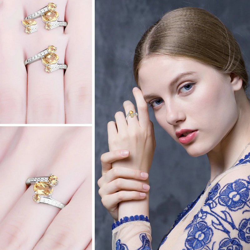 Genuine Citrine ring 093-03