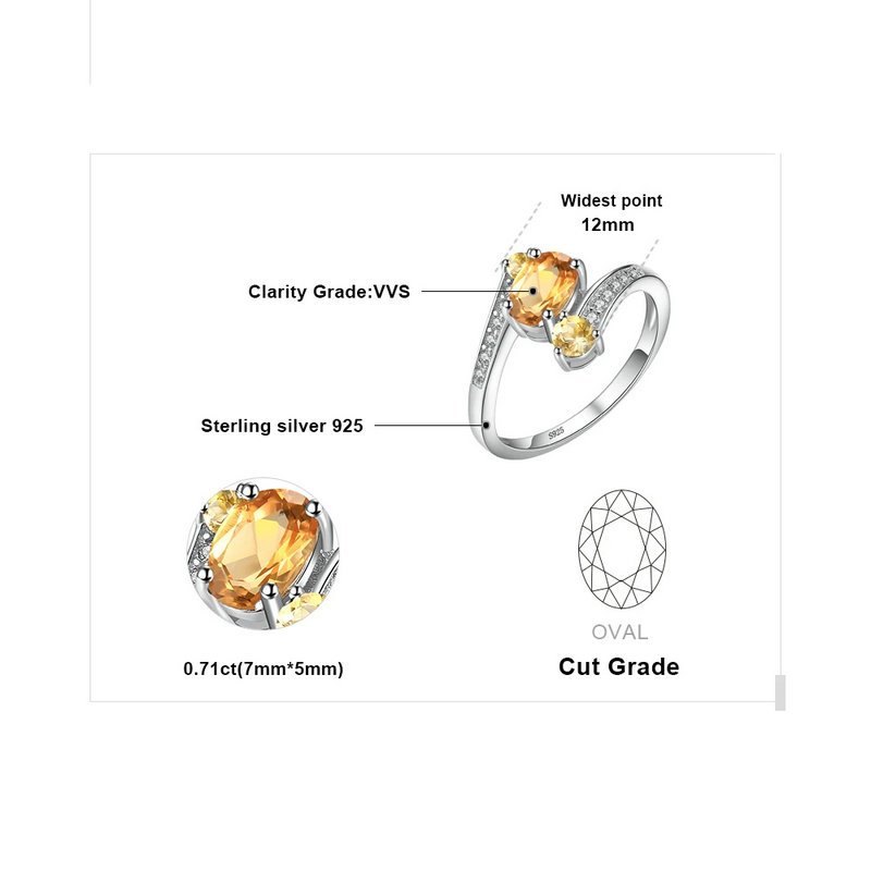 Genuine Citrine ring 093-05