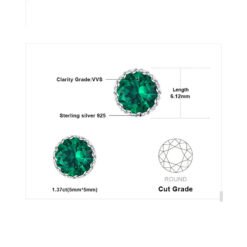 Green stone earrings 187-05