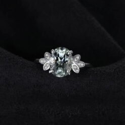 Natural Green Amethyst ring 092-04