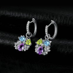 amethyst earrings silver 171-02