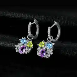 amethyst earrings silver 171-02