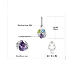 amethyst earrings silver 171-05