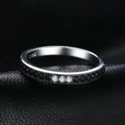 black gemstone ring 102-02