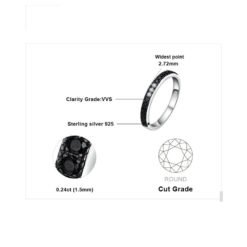 black gemstone ring 102-05