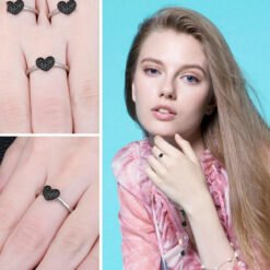 black heart ring 110-04