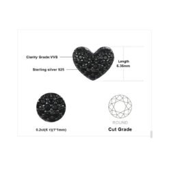 black stone earrings 186-05