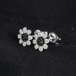 black stud earrings 226-02