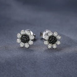 black stud earrings 226-04