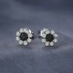 black stud earrings 226-04