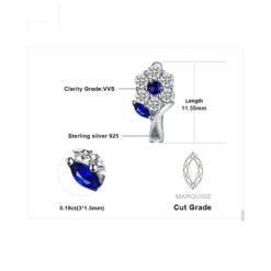 blue gemstone earrings 191-05