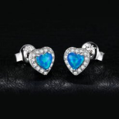 blue opal earrings 182-02