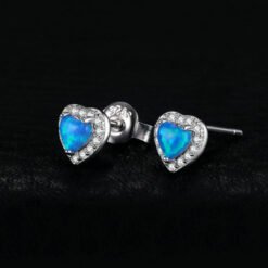 blue opal earrings 182-04