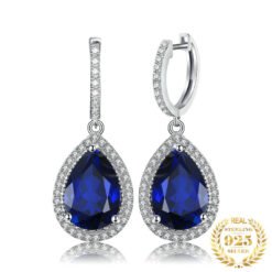blue sapphire dangle earrings 163-01