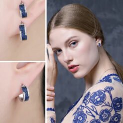 blue spinel earrings 129-03