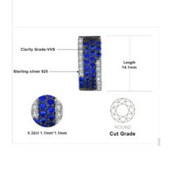 blue spinel earrings 129-05