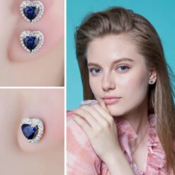 blue stone earrings 188-03